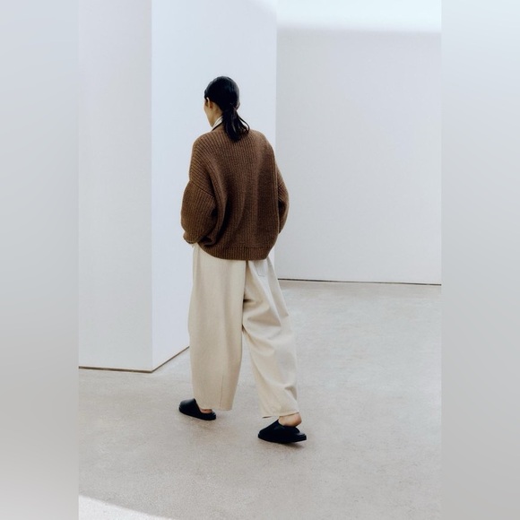 Cordera Ecowool Chunky Cardigan, Acorn - Picture 2 of 4